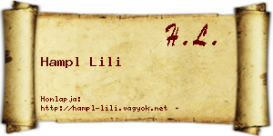 Hampl Lili névjegykártya